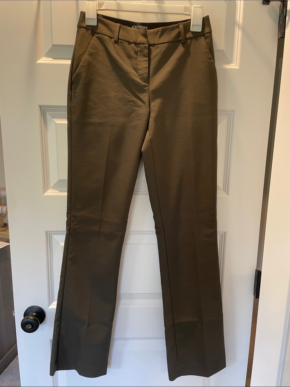 Olive Green Express Columnist Dress Pants